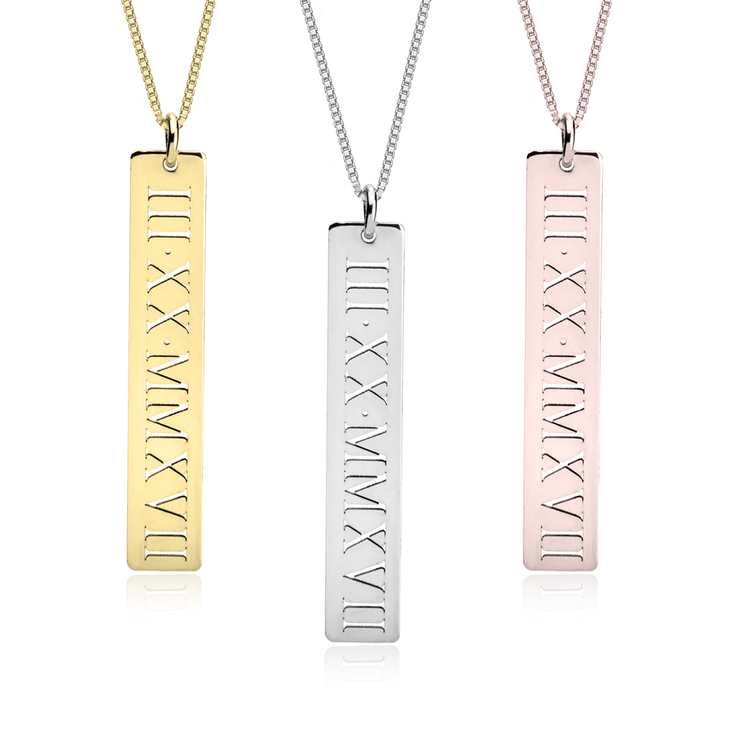 SPECIAL DATE VERTICAL NECKLACE