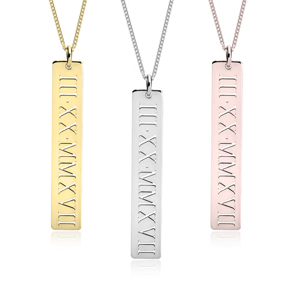 SPECIAL DATE VERTICAL NECKLACE