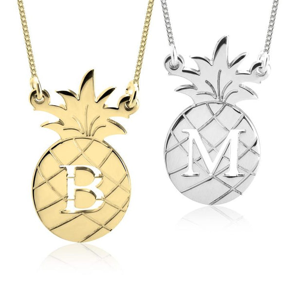 PINEAPPLE INITIAL NECKLACE