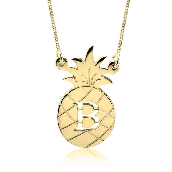 PINEAPPLE INITIAL NECKLACE