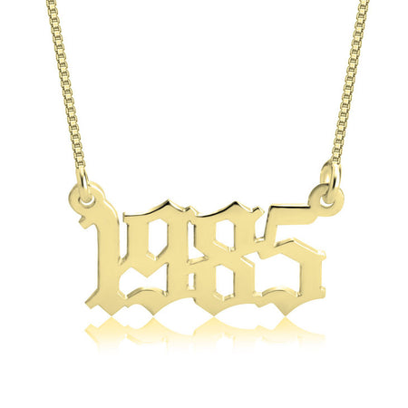 Old English Single Initial Necklace