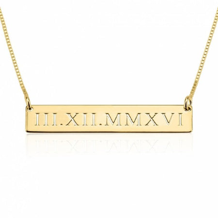 24K GOLD PLATED EMILY BAR NECKLACE