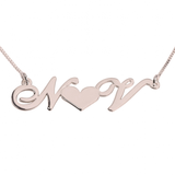 24K GOLD PLATED INITIAL LOVE NECKLACE